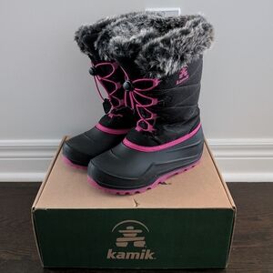 sz:5 Kamik Snowangel girls Winter/snow boots; insulated waterproof.